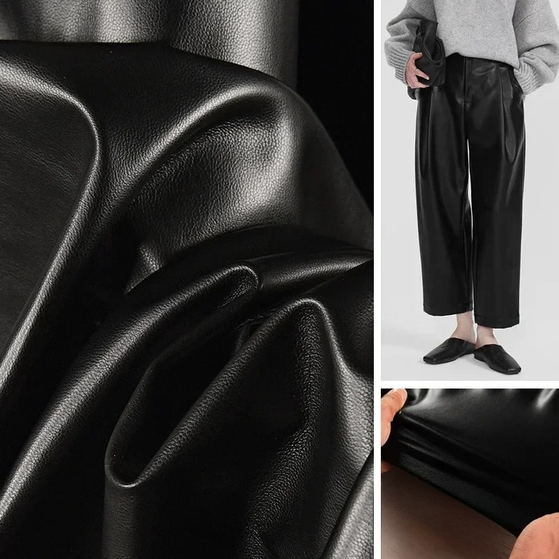 Suede PU Leather Fabric Black  - Home Textiles Wholesale review and price