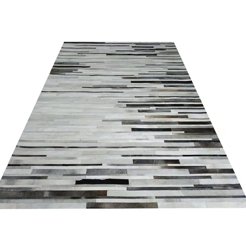 Imported Gray Striped Cowhide  - Home Textiles Importers In Usa review and price