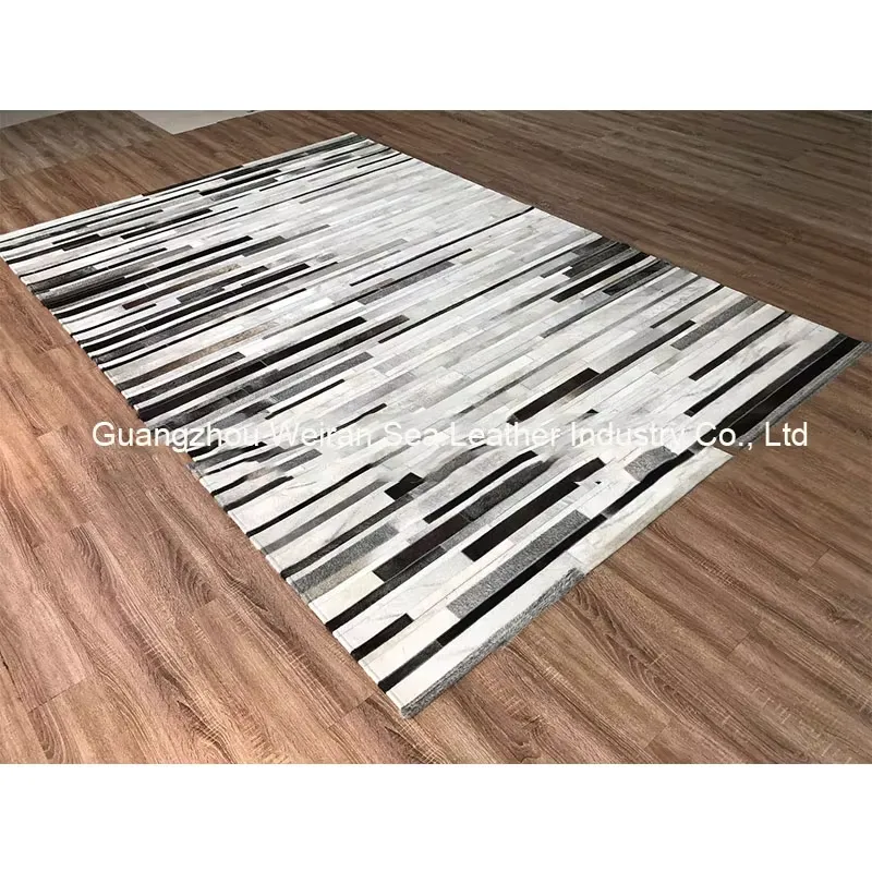 Imported Gray Striped Cowhide  - Home Textiles Importers In Usa review and price