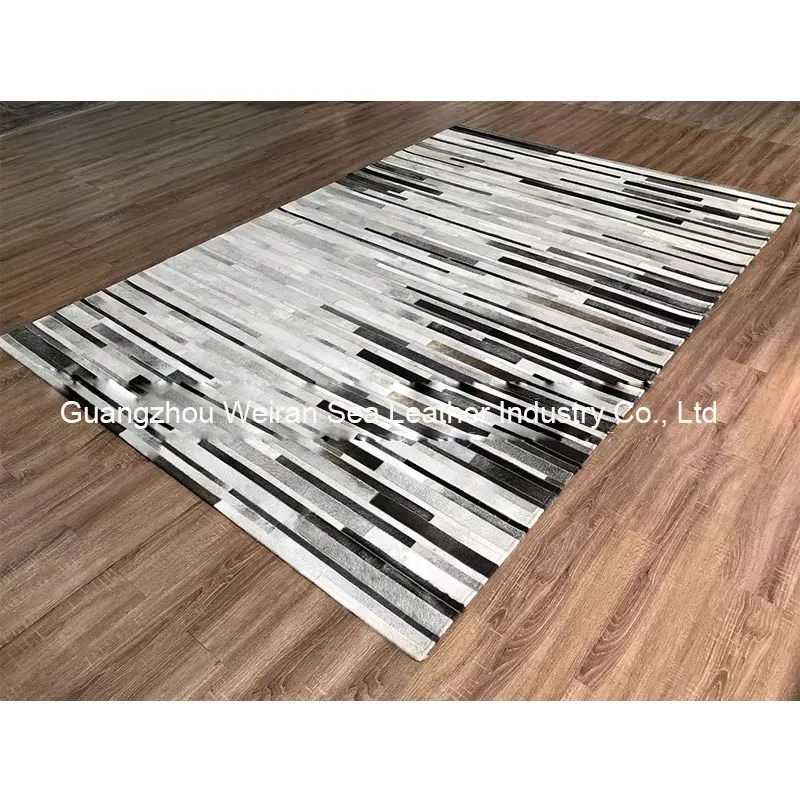 Imported Gray Striped Cowhide  - Home Textiles Importers In Usa review and price