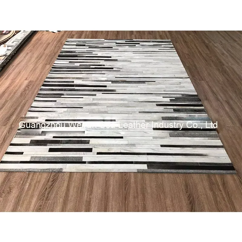 Imported Gray Striped Cowhide  - Home Textiles Importers In Usa review and price